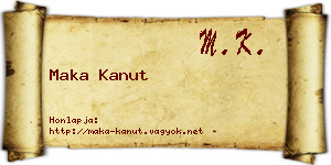 Maka Kanut névjegykártya